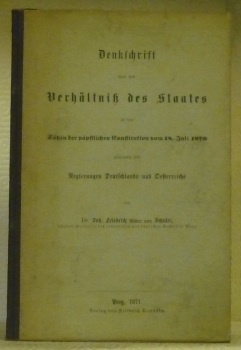 Denkschrift über das Verhältniss des Staates zu den Sätzen der …