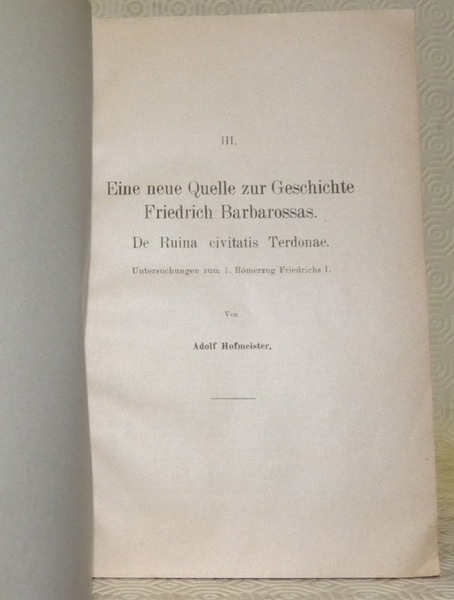 Eine neue Quelle zur Geschichte Friedrich Barbarossas. De Ruina civitatis …