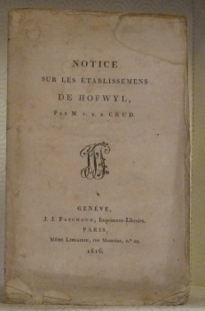 Notice sur les établissemens de Hofwyl.