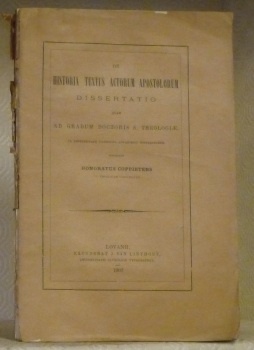 De historia textus actorum apostolorum. Dissertatio.