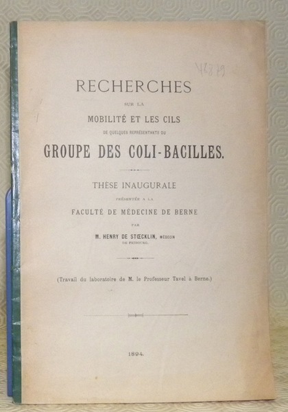 Recherches sur la mobilité et les cils de queslques représentants …