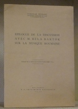 Epilogue de la discussion avec M. Béla Bartòk sur la …