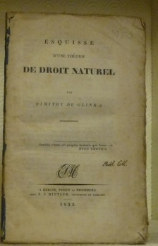 Esquisse d’une théorie de droit naturel.