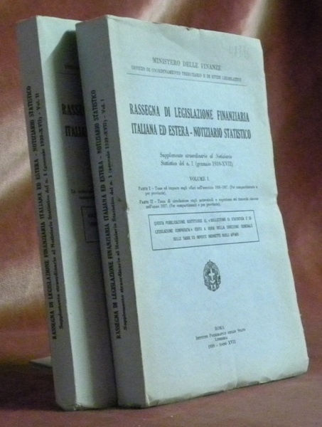 Rassegna di legislazione finanziaria italiana ed estera-notiziario statistico. Suplemento straordinario …