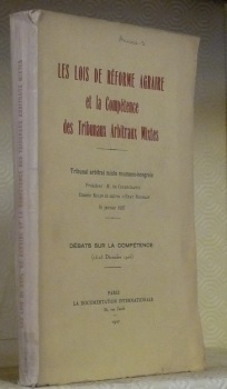 Les lois de réforme agraire et la compétence des tribunaux …