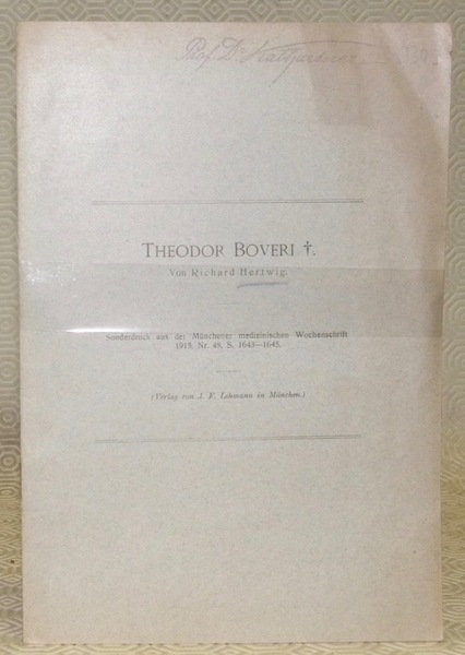 THEODOR BOVERI. S.A. aus Jahrbuch der K.B. Akad. d. Wiss. …