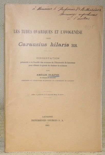 Les tubes ovariques et l’ovogenèse chez Carausius hilaris BR. Diss. …