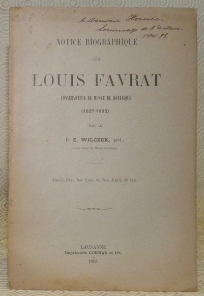 Notice biographique sur Louis Favrat, Conservateur du Musée de Botanique …