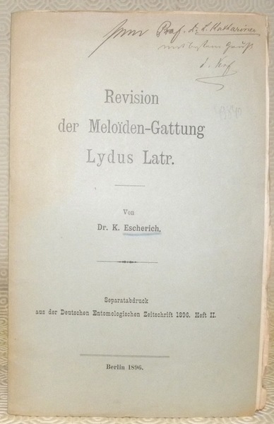 Revision der Meloïden-Gattung Lydus Latr. S.A.aus der deut. entomol. Zeit.