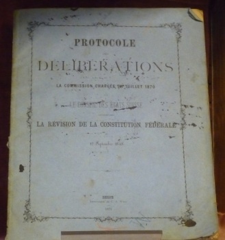 Protocole des Délibérations de la Commission chargée en juillet 1870 …
