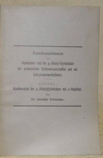 Kondensationen der diphenylen- und der p2-Ditolyl-Glykolsäure mit aromatischen Kohlenwasserstoffen und …
