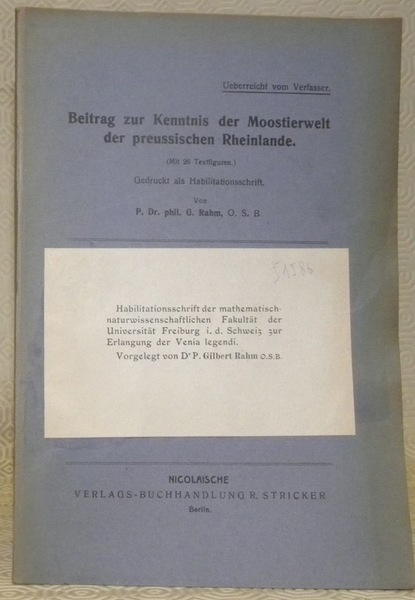 Beitrag zur Kenntnis der Moostierwelt der preussischen Rheinlande. Mit 26 …