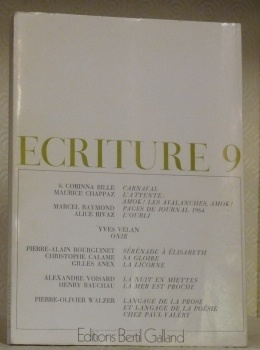 ECRITURE. 9. Revue littéraire. Texte de S.C. Bille, Chappaz, M. …