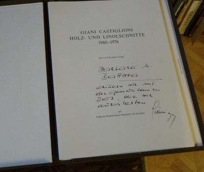 GIANI CASTIGLIONI Holz- und Linolschnitte. Text von Thaddaeus Zingg.