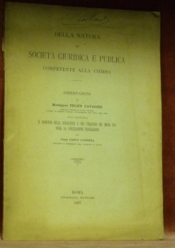 Della natura di societa giuridica e publica competente alla chiesa. …