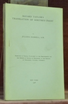 Bayard Taylor’s Translation of Goethe’s Faust.