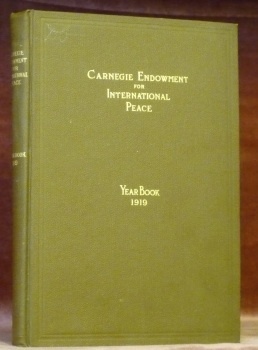 CARNEGIE Endowment for International Peace. Year Book 1919, n° 8.