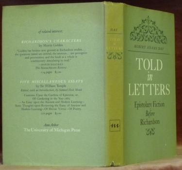 Told in Letters. Epistolary Fiction Before Richardson.