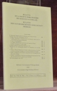 Bulletin de la Société Fribourgeoise des Sciences Naturelles. Vol. 72. …