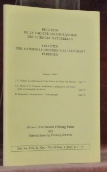 Bulletin de la Société Fribourgeoise des Sciences Naturelles. Vol. 66. …