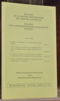 Bulletin de la Société Fribourgeoise des Sciences Naturelles. Vol. 65. …