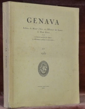 GENAVA. Bulletin du Musée d’Art et d’Histoire de Genève du …