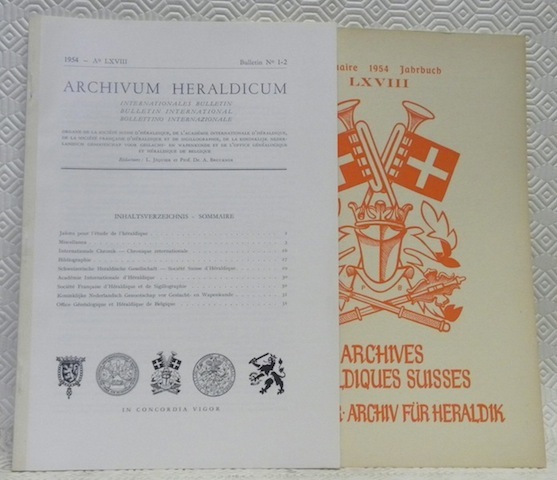 Archivum Heraldicum. Internationales Bulletin. Belletin International. Bollettino Internazionale. 1954. LXVIII. …