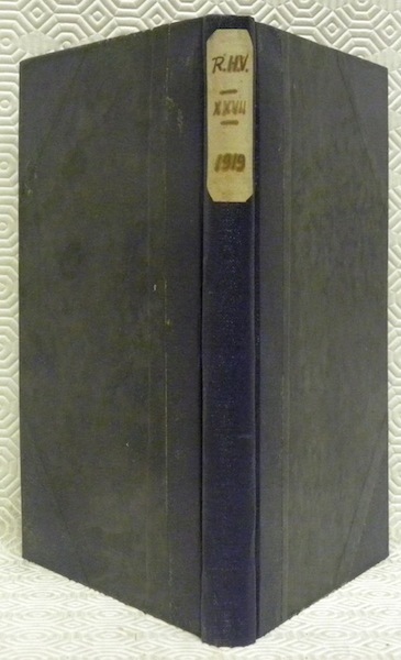 Revue Historique Vaudoise. 27me année 1919. Bulletin historique de la …