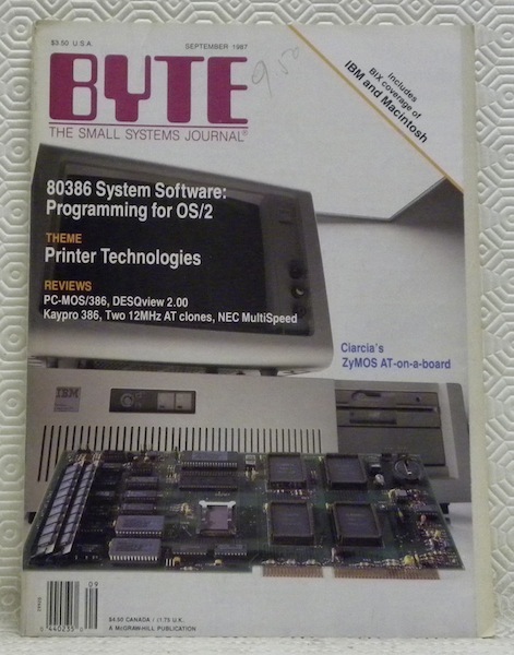 BYTE. The small systems journal. September 1987. 80386 System Software: …