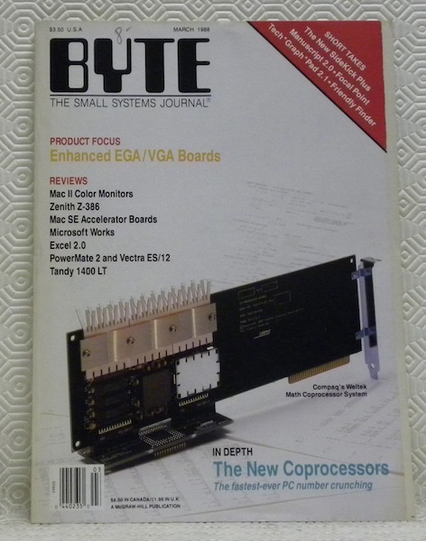 BYTE. The small systems journal. March 1988. Product Focus: Enhanced …