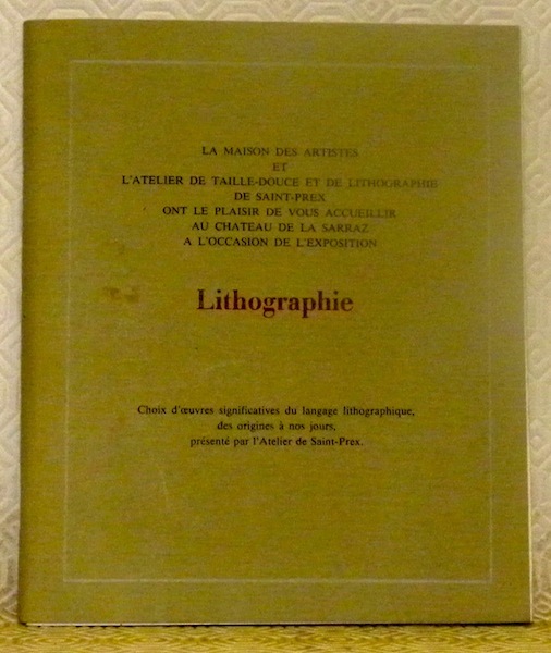 Lithographie. Choix d’oeuvres significatives du langage lithographique, des origines à …