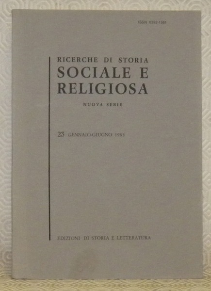 Ricerche di Storia Sociale e Religiosa. Nuova serie. 23 Gennaio …