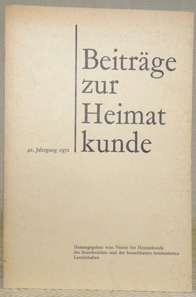 Beiträge zur Heimatkunde. Herausgegeben vom Verein für Heimatkunde des Sensebezirks …