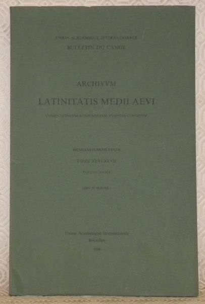Archivum. Latinitatis meddi aevi. Consociatarum academiarum auspiciis conditum. MCMLXXXVI - …