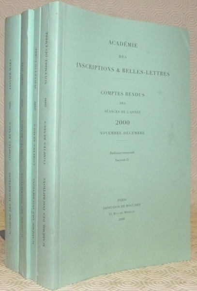 Académie des Inscriptions & Belles-Lettres. Comptes rendus des séances de …