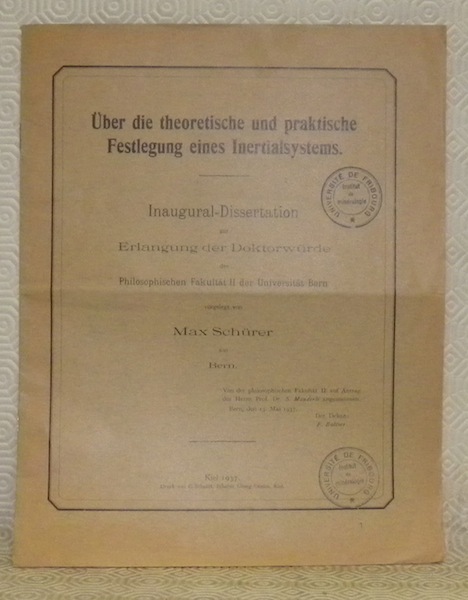 Über die theoretische und praktische Festlegung eines Inertialsystems. Inaugural-Dissertation, Bern.