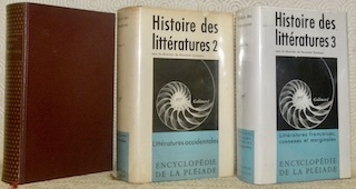 Histoire des littératures. Collection Encyclopédie de la Pléiade. 3 Volumes …