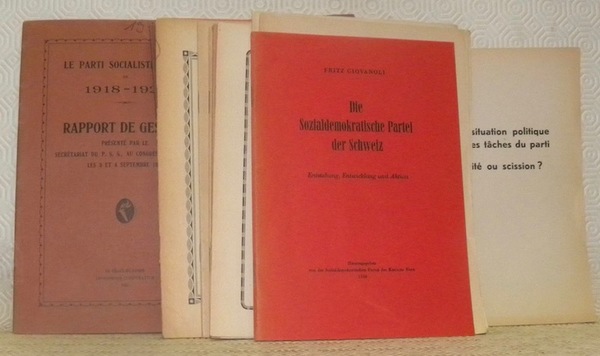 (Lot de 17 brochures du Parti Socialiste Suisse de 1918 …
