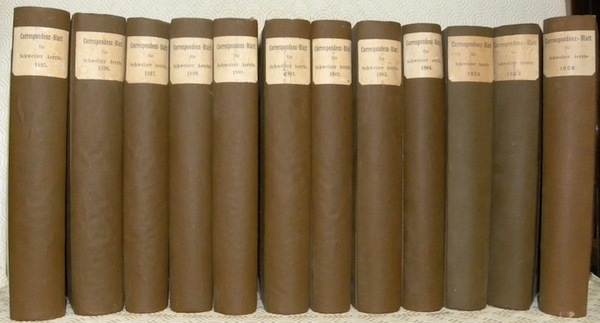 Correspondenz-Blatt für Schweizer Aerzte. 1895-1896-1897-1899-1900-1901-1902-1903-1904-1905-1906-1908. 12 Bände.