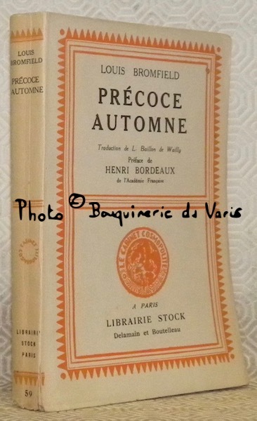 Précoce automne. Traduit de l’anglais par L. Baillon de Wailly, …