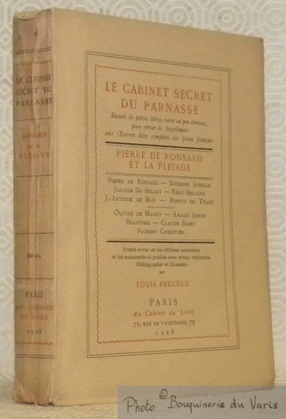 Le Cabinet secret du Parnasse. Recueil de poésies libres, rares …