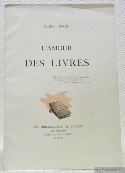 L’amour des livres.