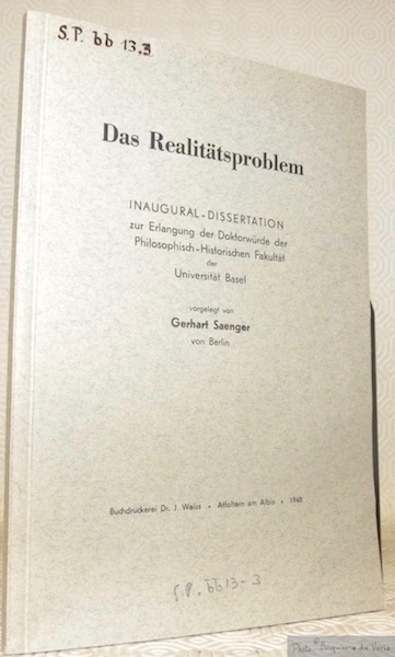 Das Realitätsproblem. Inaugural-Dissertation.