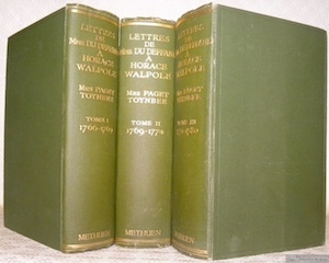 Lettres de la Marquise Du Deffand à Horace Walpole (1776-1780). …