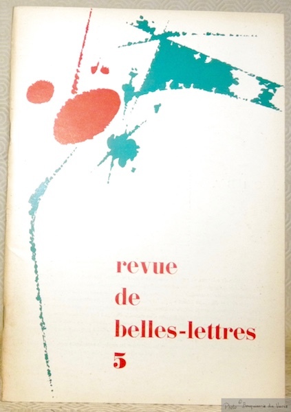 La Revue de Belles-Lettres 1960, n° 5. R B L.