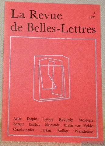La Revue de Belles-Lettres 2 1975. R B L.