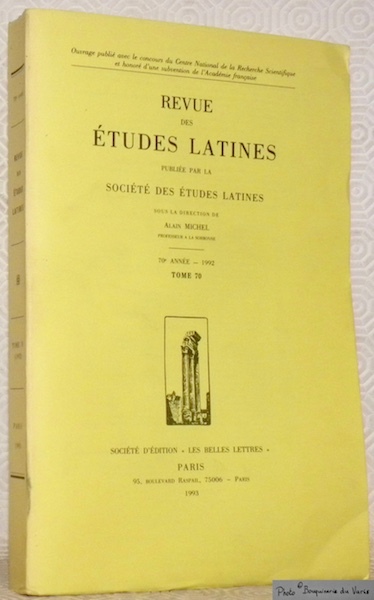 Revue des Etudes Latines. Publiée par la Société des Etudes …