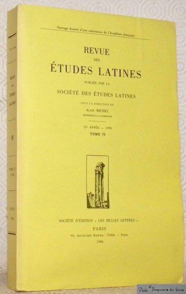 Revue des Etudes Latines. Publiée par la Société des Etudes …