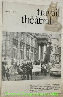 Travail théâtral, cahiers n. 5, octobre - décembre 1971. La …