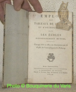 Emploi des tableaux de lecture et d’orthographe dans les écoles …